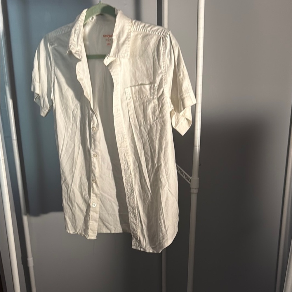 Boys’ White Short Sleeve Shirt 12-14 button up Cat & Jack